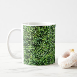 Hübsches Grüngras-Foto-Textur-Muster Spaß Kaffeetasse