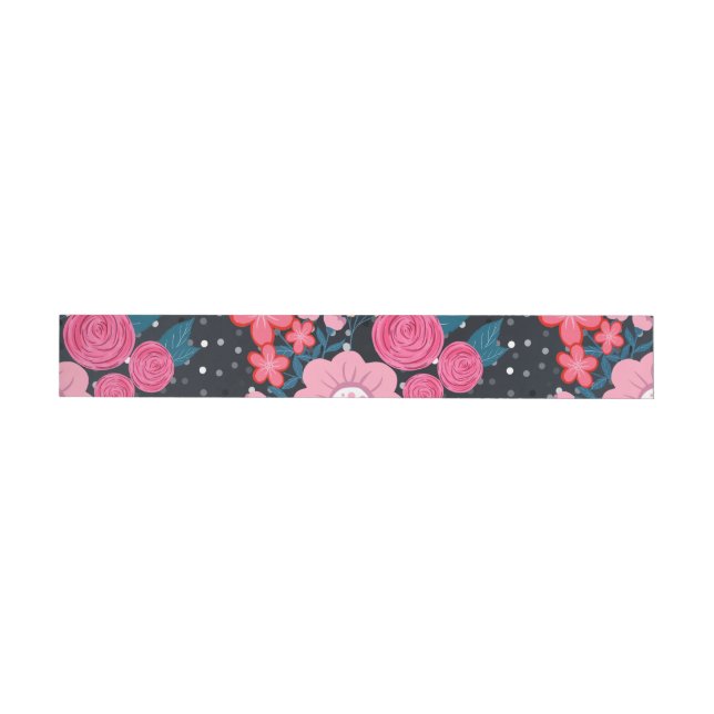 Hübsches gürtelrosa Floral Silber Dots Grau Design (Person)