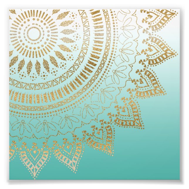 Hübsches, handgezeichnetes Mandala Fotodruck (Vorne)