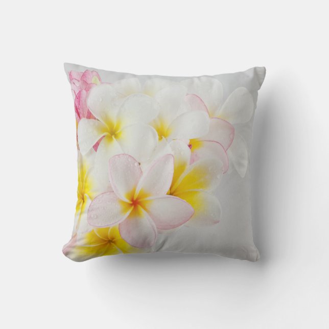 Hübsches Hawaiianisches Blumenkissen Kissen (Vorderseite)