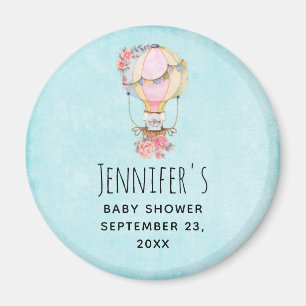 Hübsches Heißluftballon-Wasserfarben- Save-the-Dat Magnet