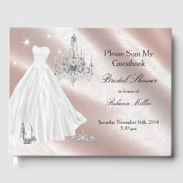 Hübsches Hochzeitskleid Brautparty Gästebuch