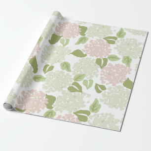 Hübsches Hydrangea-Blumenvoppy Geschenkpapier