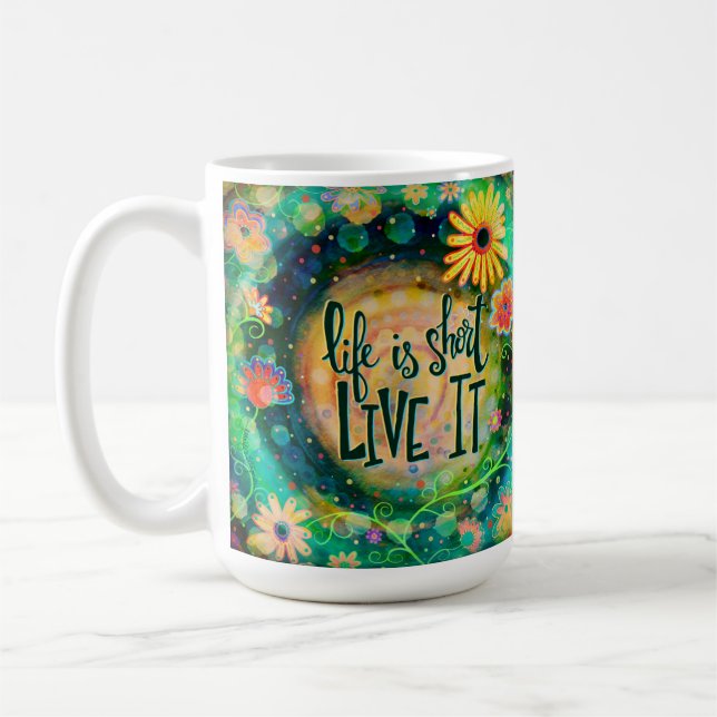 Hübsches Inspirationsleben ist Kurz inspirierend Kaffeetasse (Links)