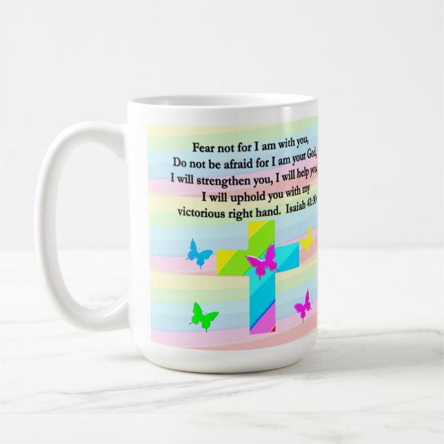 HÜBSCHES ISAIAH-DESIGN 41:10 KAFFEETASSE (Links)