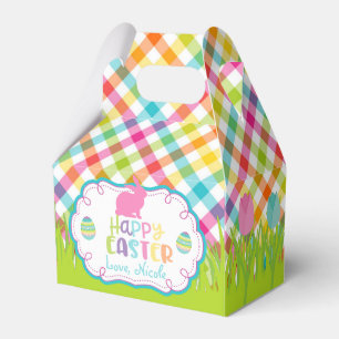Hübsches Kariert Happy Oster Personalisiert Gable  Geschenkschachtel