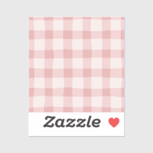 Hübsches kariertes Muster bei rosa Scrapbooking Aufkleber