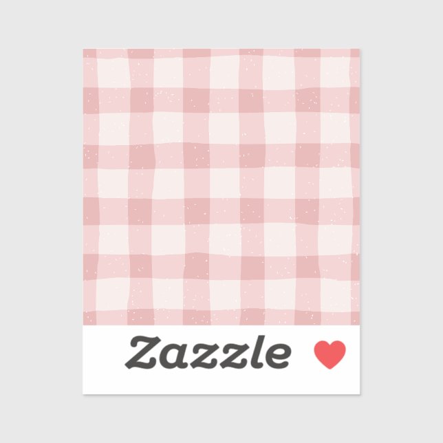 Hübsches kariertes Muster bei rosa Scrapbooking Aufkleber (Blatt)