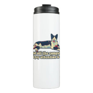 Hübsches Katzenmeme für Katzenfreunde und Liebhabe Thermosbecher