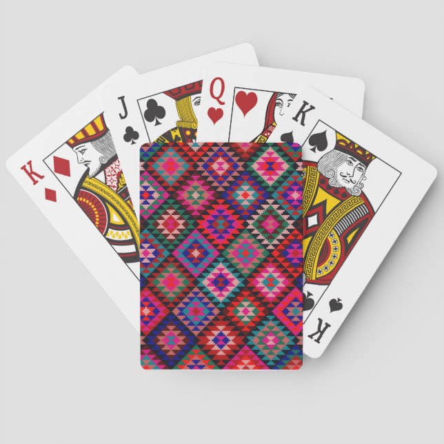 Hübsches Kilim Muster Kartendeck (Rückseite)
