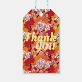 Hübsches Kirschblossom Rot und Rosa Petals Geschenkanhänger