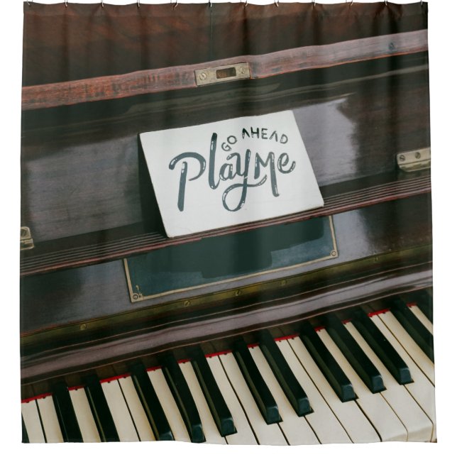 Hübsches Klavier Duschvorhang (Vorderseite)