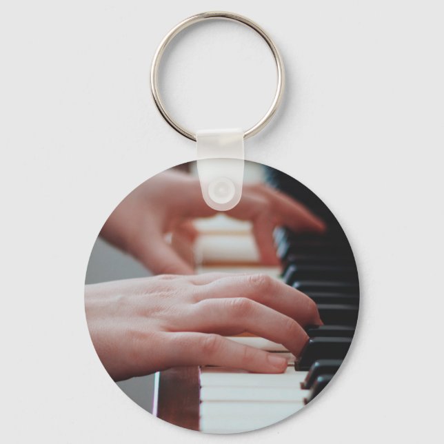 Hübsches Klavierdesign Schlüsselanhänger (Vorderseite)