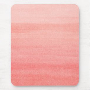 Hübsches Korallenrosa Ombre-Wasserfarbenmuster Mousepad