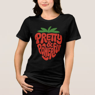 Hübsches & Kraftvolles Erdbeer-Symbol Tri-Blend Shirt