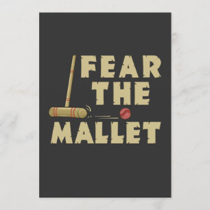 Hübsches Krokett fürchtet die Mallet Graphic Einladung