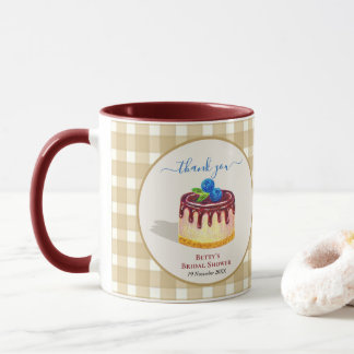 Hübsches Kuchen Beige Braun Brautparty Dankeschön- Tasse