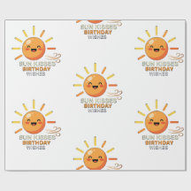Hübsches lächelndes Sonnengratulations-Geschenkpap