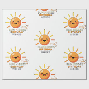 Hübsches lächelndes Sonnengratulations-Geschenkpap Geschenkpapier