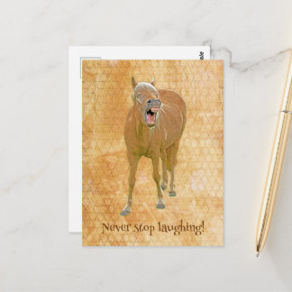 Hübsches lachendes Pferd, Brauch Postkarte
