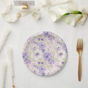 Hübsches Lavendel-Design Kissen Pappteller