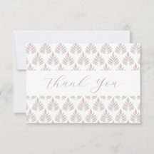 Hübsches Leaf Muster Flat Danke Karte