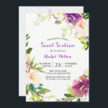 Hübsches Lila Blumenkohl 16 Einladung<br><div class="desc">Hübsche Lila Blumensüße 16 Einladung Matching Kollektion in Niche und Nest Store. Gestaltungsfreundlichkeit www.createthecut.com</div>