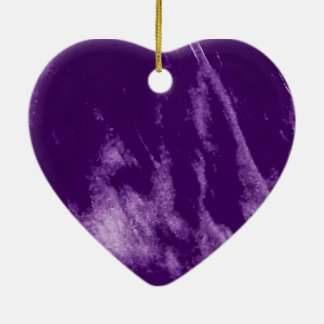 HÜBSCHES LILA HERZ ORN KERAMIK ORNAMENT