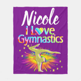 HÜBSCHES LILA I LIEBE GYMNASTICS-DESIGN FLEECEDECKE