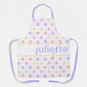 HÜBSCHES LILA PINK-GELBEN KLEINE BLUME-PATTER SCHÜRZE