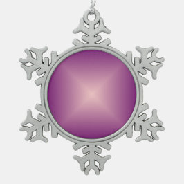 Hübsches Lila Rosa>Schneeflocken Schneeflocken Zinn-Ornament