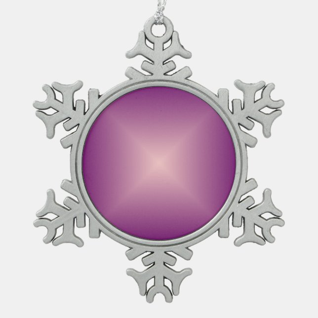 Hübsches Lila Rosa>Schneeflocken Schneeflocken Zinn-Ornament (Vorderseite)