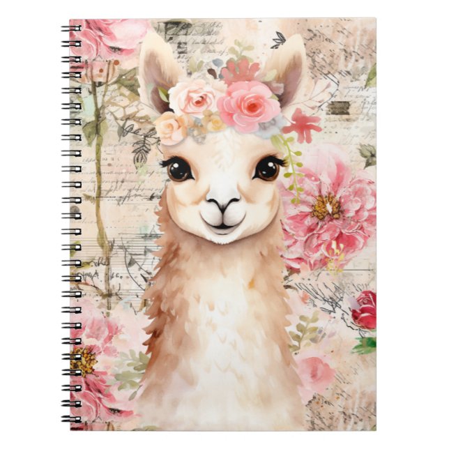 Hübsches Llama-Notizbuch Notizblock (Vorderseite)