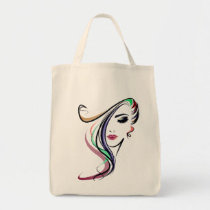 hübsches Mädchen Lebensmittelgeschäft Tote Tasche