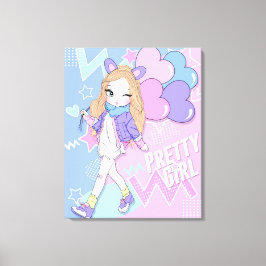 Hübsches Mädchen Leinwanddruck