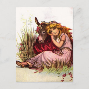 Hübsches Mädchen mit Pferdeschwanz Postkarte