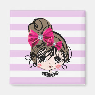 hübsches Mädchen mit rosa Bug Magnet