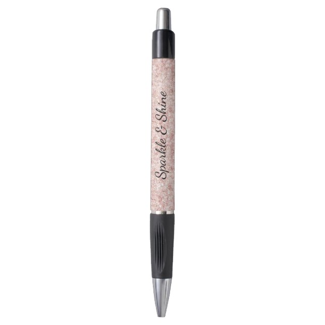 Hübsches Mädchen-Rosa-Blush-Glitter Kugelschreiber (Vorderseite Vertikal)