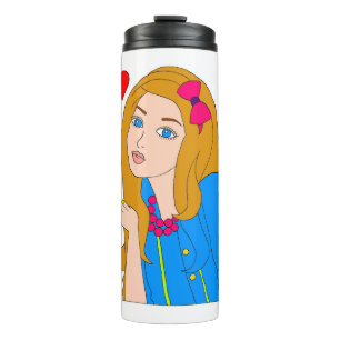 Hübsches Mädchen Thermosbecher
