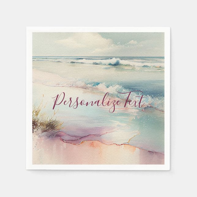 Hübsches Meer Serviette (Vorderseite)