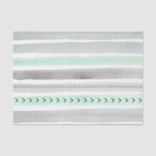 Hübsches Mini-Green-Grau-Aquarellmuster Seidenpapier