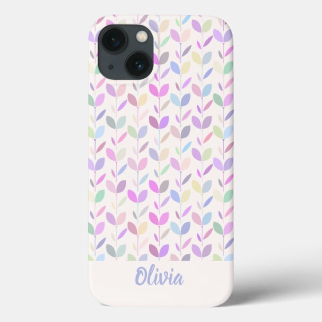 Hübsches Mittelalter Moderne Blätter Case-Mate iPhone Hülle (Rückseite)