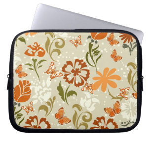 Hübsches modernes Blumenmuster Laptopschutzhülle