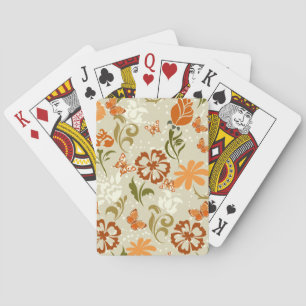 Hübsches modernes Blumenmuster Spielkarten