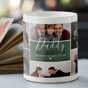 Hübsches modernes Daddy-Foto-Collage-Geschenk Kaff Kaffeetasse