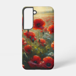 Hübsches Mohnfeld am Sommertag Samsung Galaxy Hülle