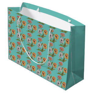 Hübsches Mohnwackelpapier Große Geschenktasche Geschenktüte