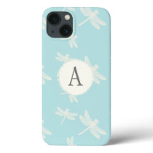Hübsches Monogramm-Dragonflies-Muster