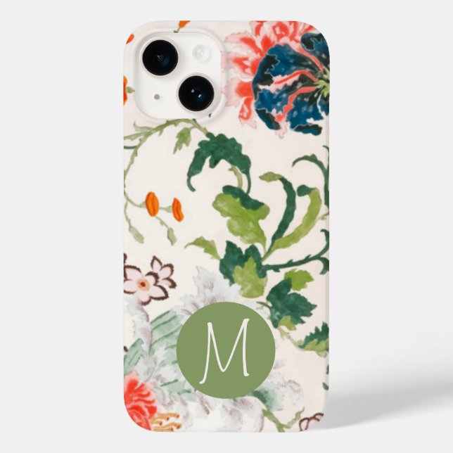 Hübsches Monogramm Floral Design Case-Mate iPhone 14 Hülle (Rückseite)