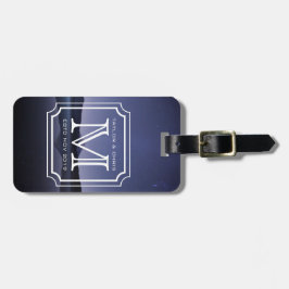 Hübsches Monogramm-schönes LandschaftsFoto einfach Gepäckanhänger